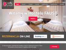 Tablet Screenshot of hostelfaust.pl